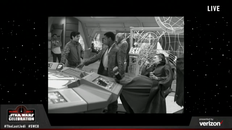 Finn, Poe, and Leia taking is easy.